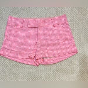 Lilly Pulitzer Pink Gingham Check Barclay Cuffed Preppy Shorts Size 0